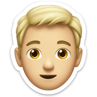 a boy with his head out of the toilet sticker