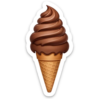 Chocolate ice cream cone sticker