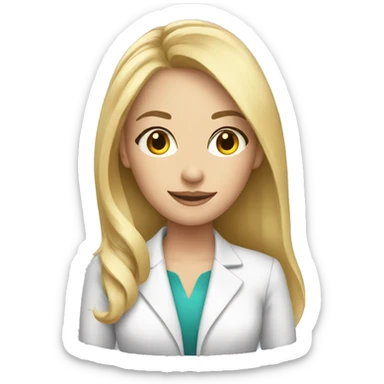 Blonde girls career consultant sticker