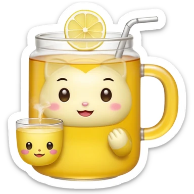 Sanrio with lemon tea sticker