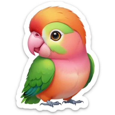 A peach-faced lovebird sticker