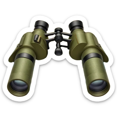 military map with binoculars sticker