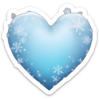 winter heart sticker
