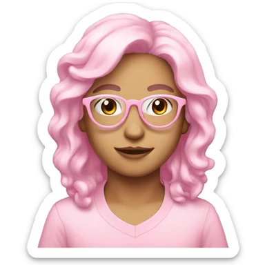 Pastel Pink glasses sticker