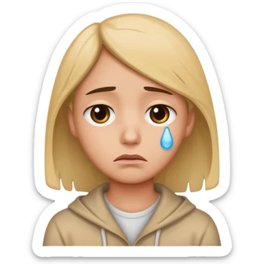 majorly just a face of one of the characters from TUYU's songs, looking sad sticker