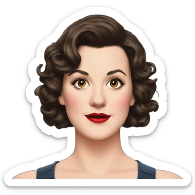 Melanie lynskey in eighties makeup sticker