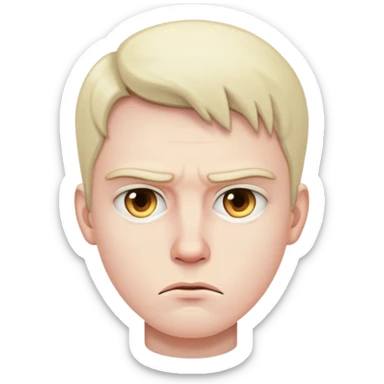 Stern serious face sticker