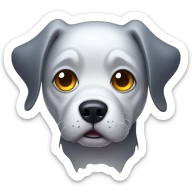 scary ghost dog sticker