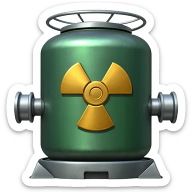 create a very realistic nuclear reactor in green color sticker