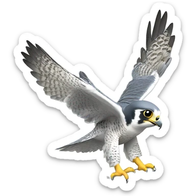 Baby Peregrine falcon happy dance sticker