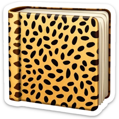 📕leopard print book sticker