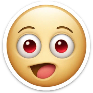 Flushed Face emoji with heart eyes sticker