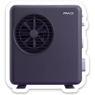 sleek air conditioning unit blowing cold air sticker