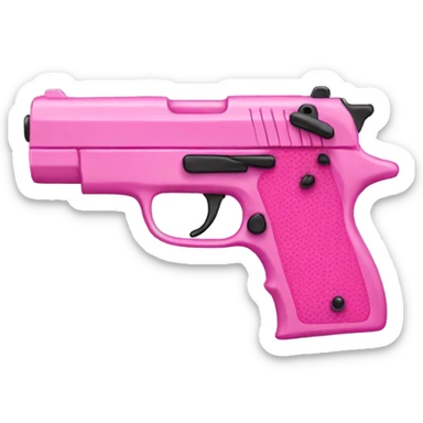 Pink gun emoji sticker
