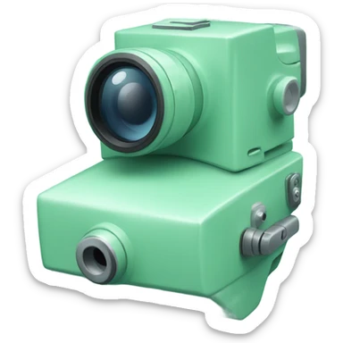 video camera mint green color  sticker