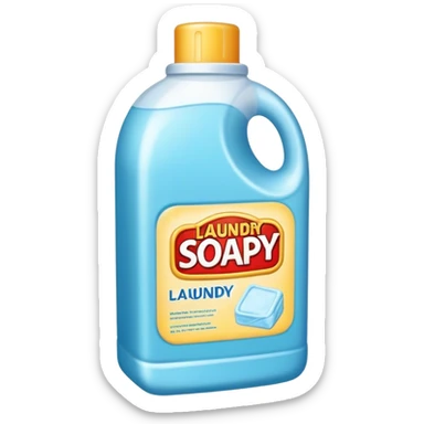 Laundry soap sticker