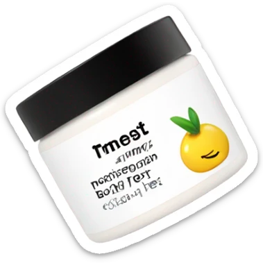 body moisturizer cream pot with label sticker