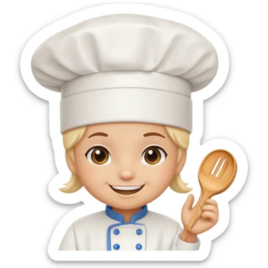 Bimbo bakery mascot character with chef hat sticker