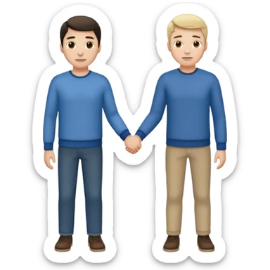 man helping another to get up sticker