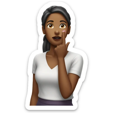 woman blow kiss sticker