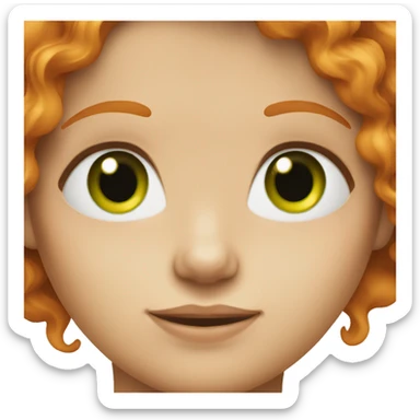 ginger girl with green eyes  sticker