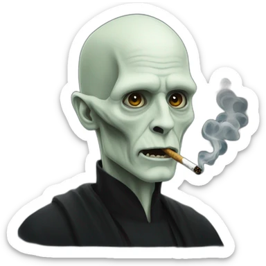 Lord Voldemort smoking sticker