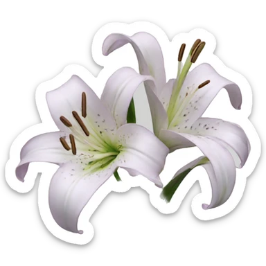 Lily flowers small sticker