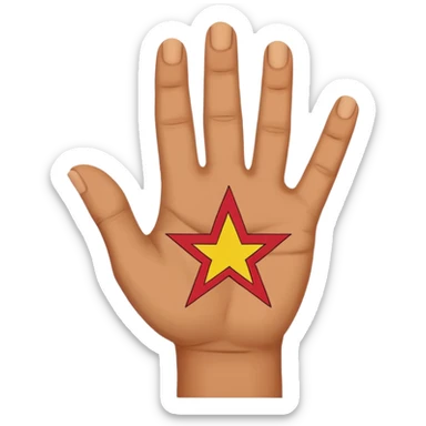 UNE PETITE MAIN COLORE DE DRAPEAU AMAZIGH sticker