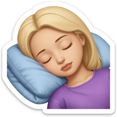 Menina dormindo sticker