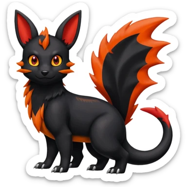 Hairy Umbreon-Charmeleon-Guilmon-fusion sticker