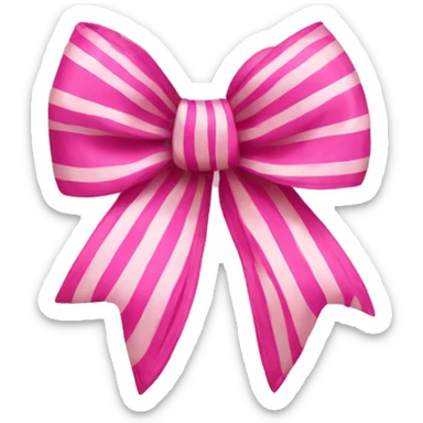 Pink striped bow sticker