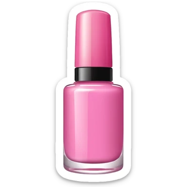 Pink nail polish bottle sticker