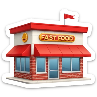 Fast food building sticker