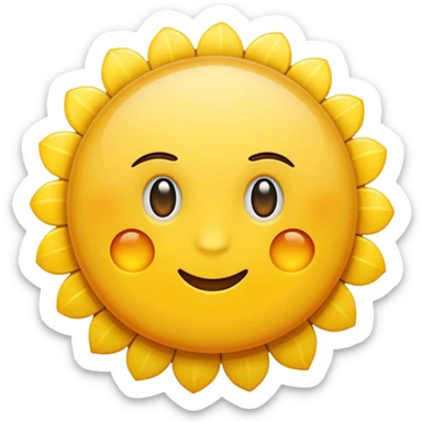 generar un sol natural, sin carita feliz, que se asemeje a un sol normal sticker