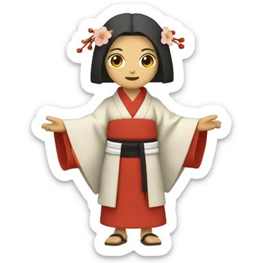 a shinto Miko sticker