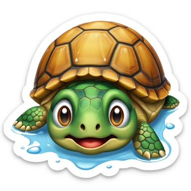 A turtle crying  sticker