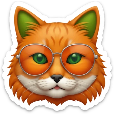 Cat with sunglasses sticker