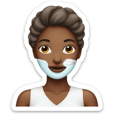 A girl doing skincare sticker