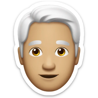 A latin man in his forties, black hair with some white hair  sticker