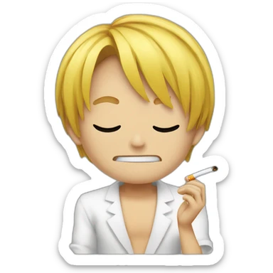 Sanji fumant une cigarette sticker