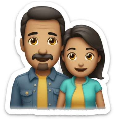 papa y mama tono  sticker