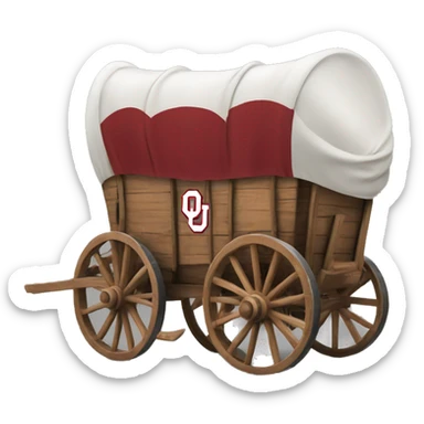 oklahoma sooners covered wagon sticker
