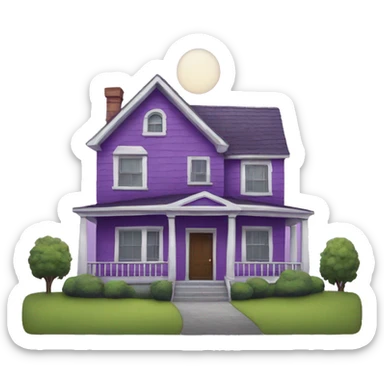 a spacious purple house  sticker