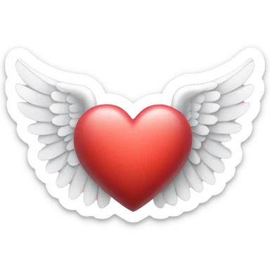 heart with angel wings sticker
