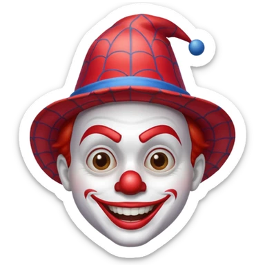 Payaso con gorro de spiderman sticker