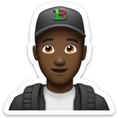 black guy with a new era cap sticker