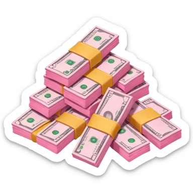 Pink money emoji sticker