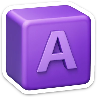 purple letter a sticker