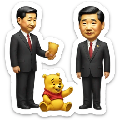 Xi Jinping as Winnie the Pooh sticker