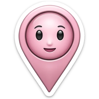 location pin emoji light pink  sticker